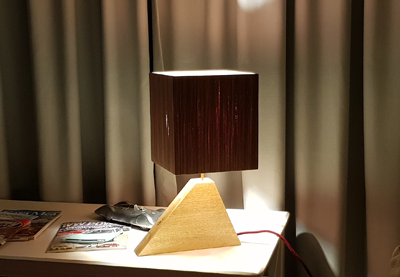 veneer modern bedside lamp
