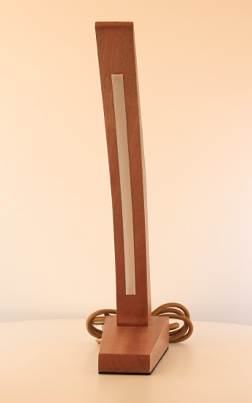 reading meranti wood bent lamp