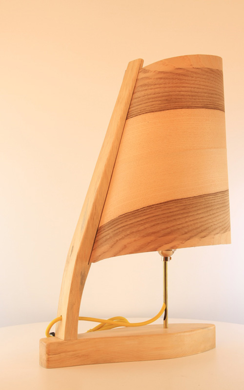 boat table real wood lamp