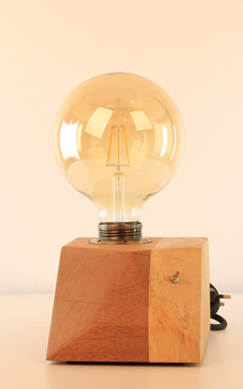 geometric wood modern wood lamp
