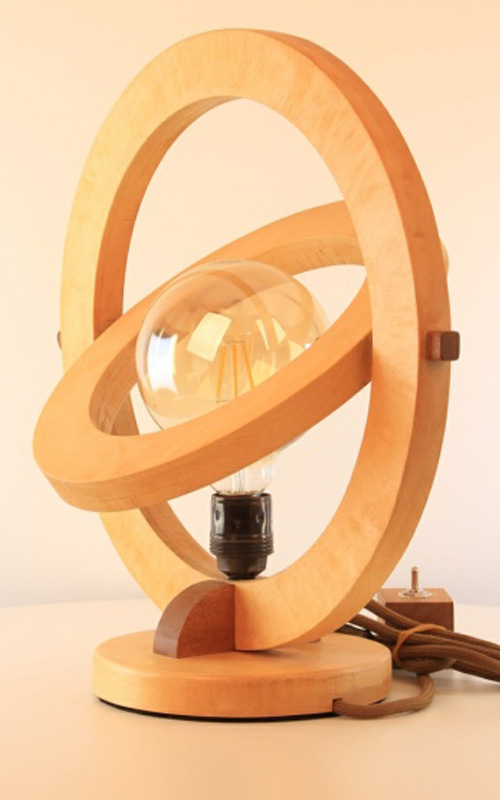 concentric rings small desk lamp