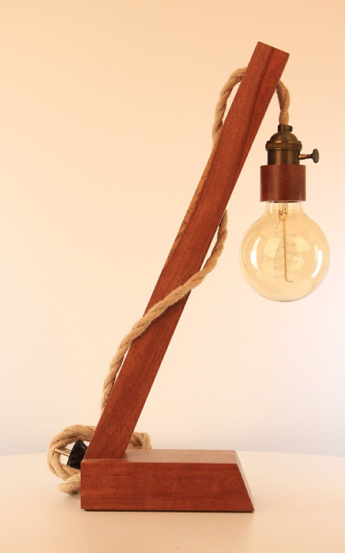 unique rustic handcrafted table lamp