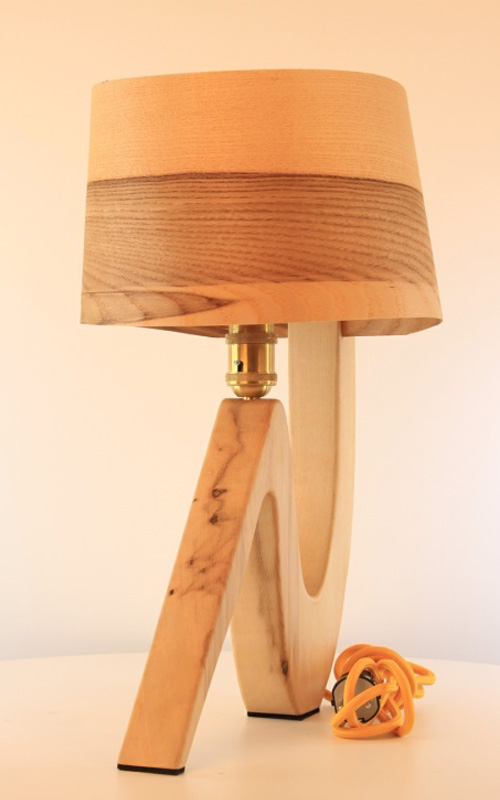 lady bedside shaded lamp