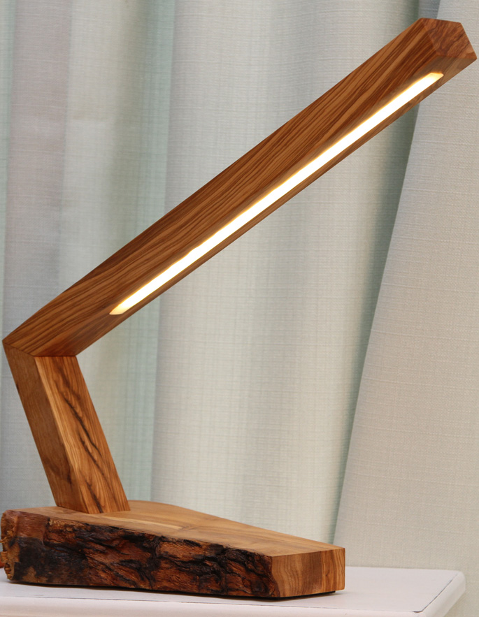 Desk Lamp Modern Olive, Wooden Desk Lamp