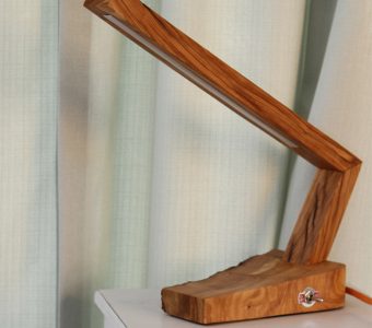 economic olive wood led lamp